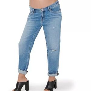 Hatch destroyed light wash boyfriend jeans in perfect condition!